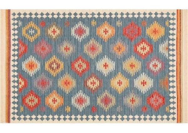 تصویر 1 از گلیم دستباف با الگو های هندسی و بافت ظریف و ممتاز